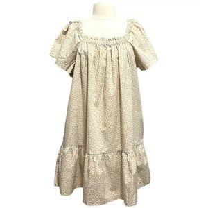 NWT- Gap Flutter Sleeve Dress in Beige Leopard Print